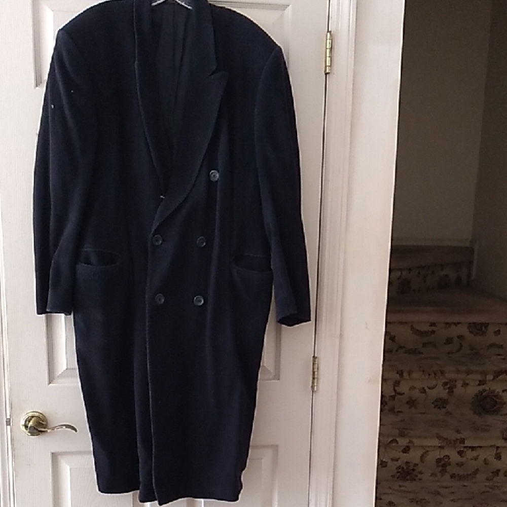 Men's Double-Breasted BlackCoat
